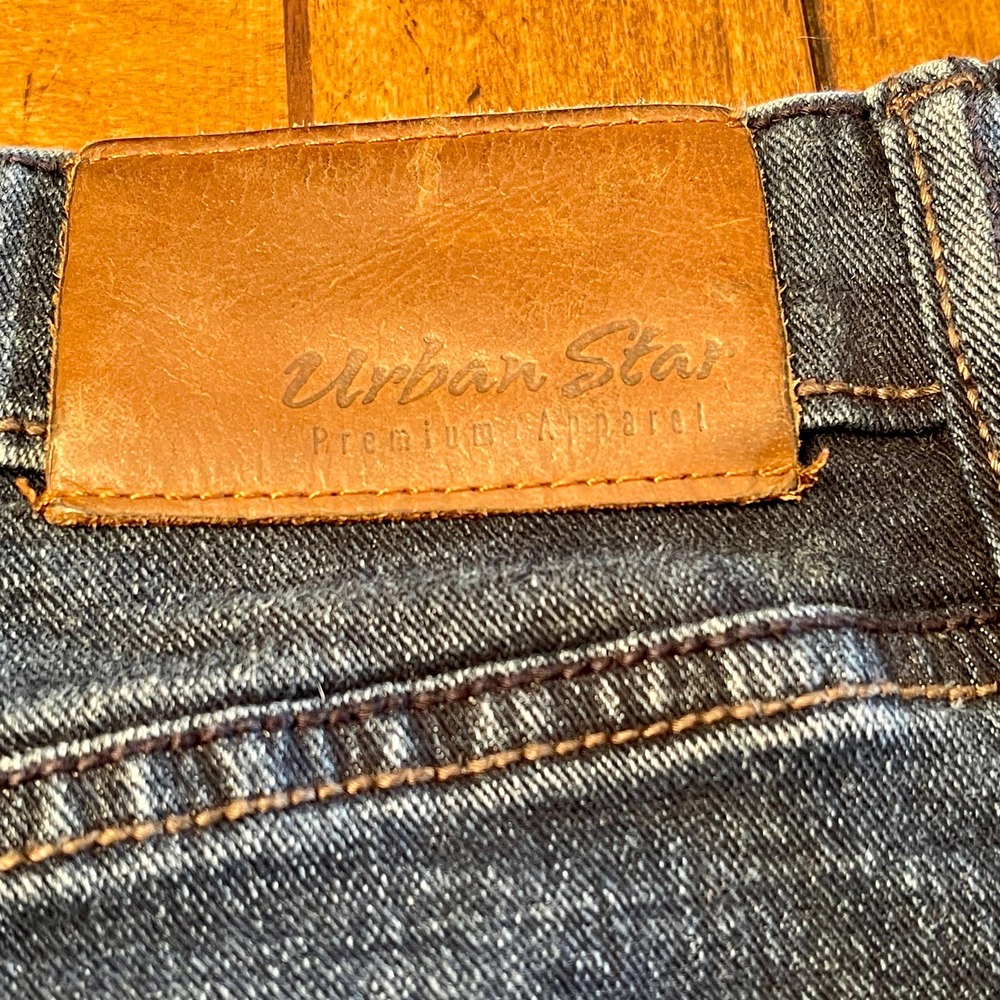 Urban Star Mens 40 x 32 Jeans Premium Apparel Straight Leg Dark S988-210